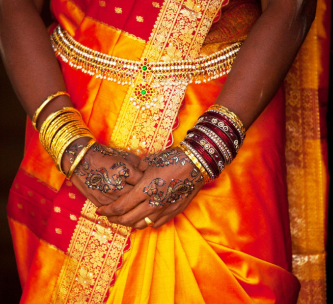 Traditional Indian garb with gold jewelry: MetalsWired Gold Blog