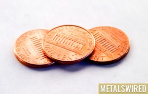 Row of pennies