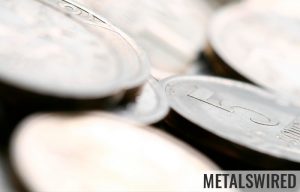 close up of silver coins